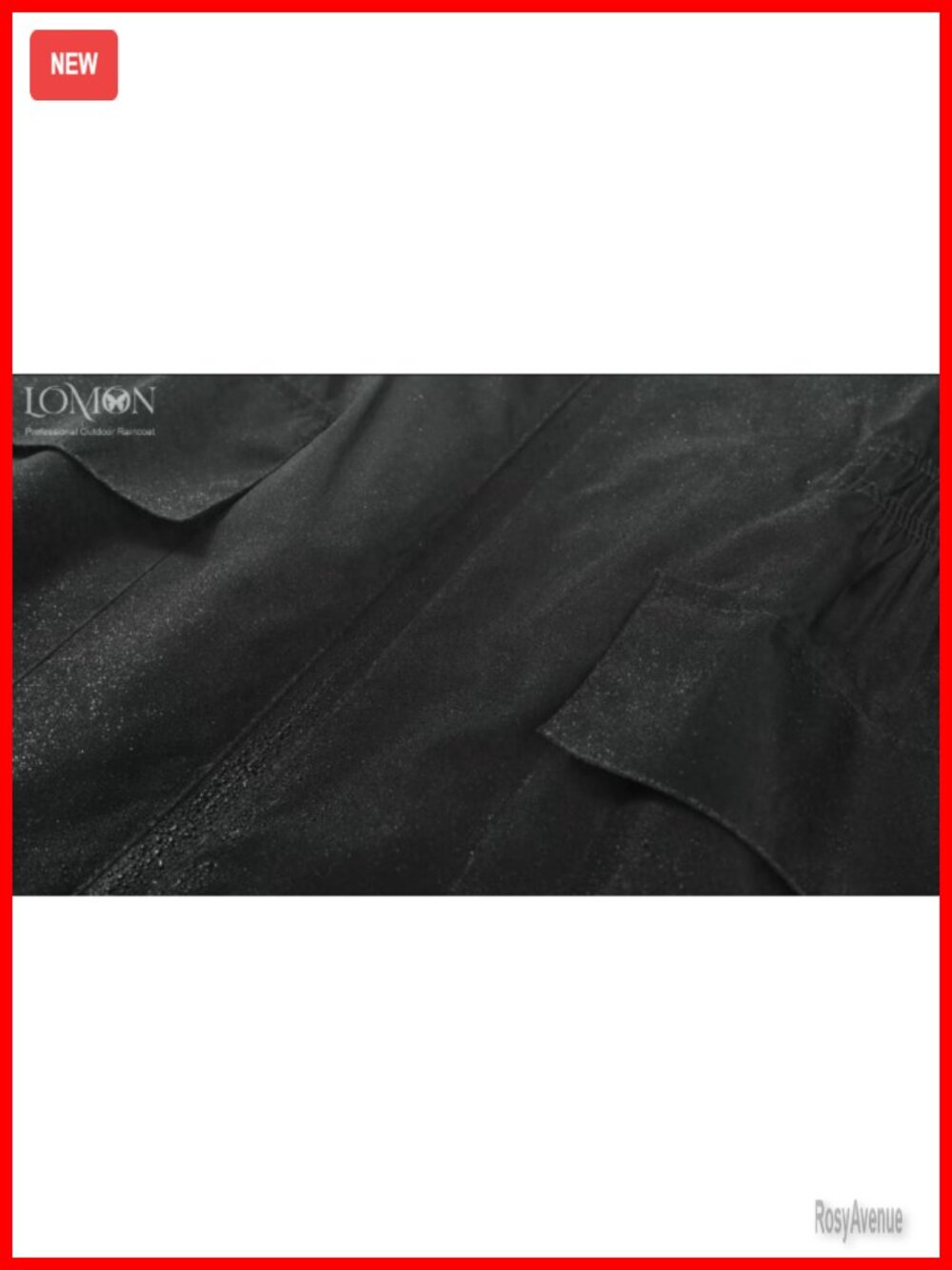 Waterproof Lightweight Rain Jacket Hooded Windbreaker Packable - Picture 6 of 6